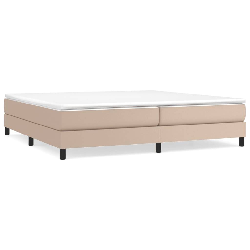 vidaXL Boxspringbett Matratze Cappuccino-Braun 200x200cm Kunstleder