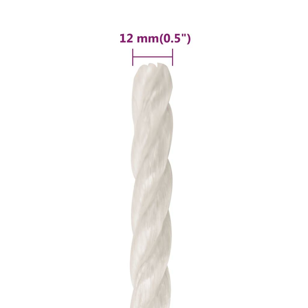 vidaXL Arbeitsseil Weiß 12 mm 100 m Polypropylen