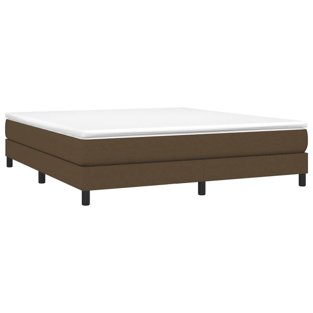 vidaXL Bettgestell ohne Matratze Dunkelbraun 180x200 cm Stoff