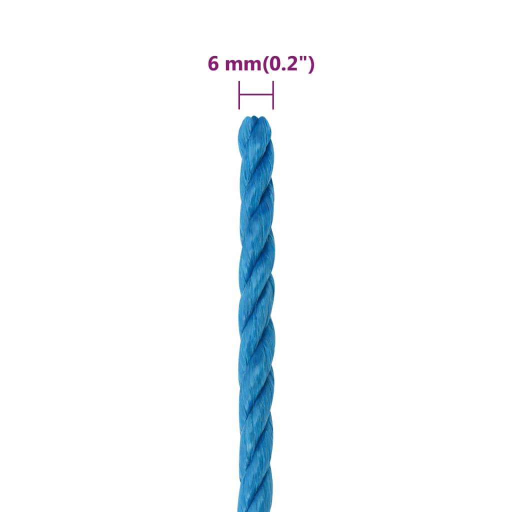 vidaXL Arbeitsseil Blau 6 mm 250 m Polypropylen