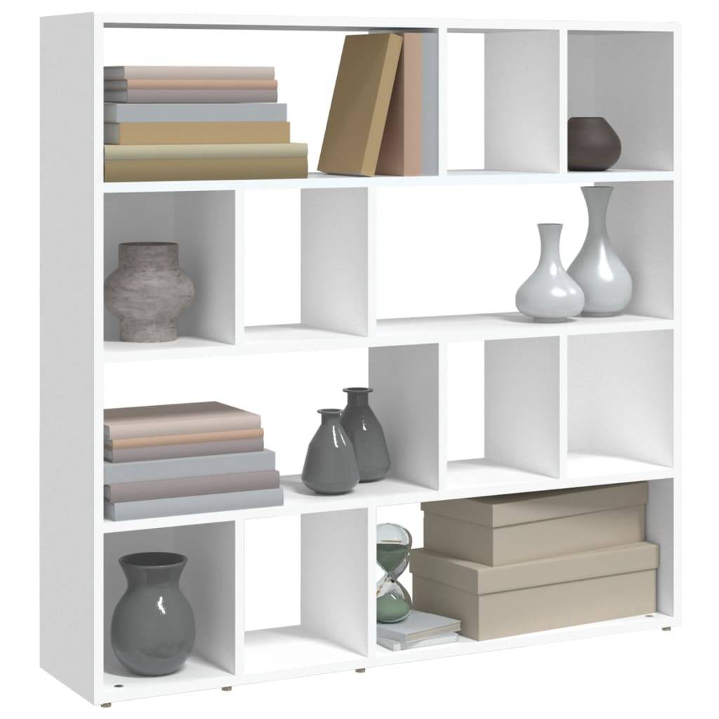 vidaXL Bücherregal/Raumteiler Weiß 105x24x102 cm