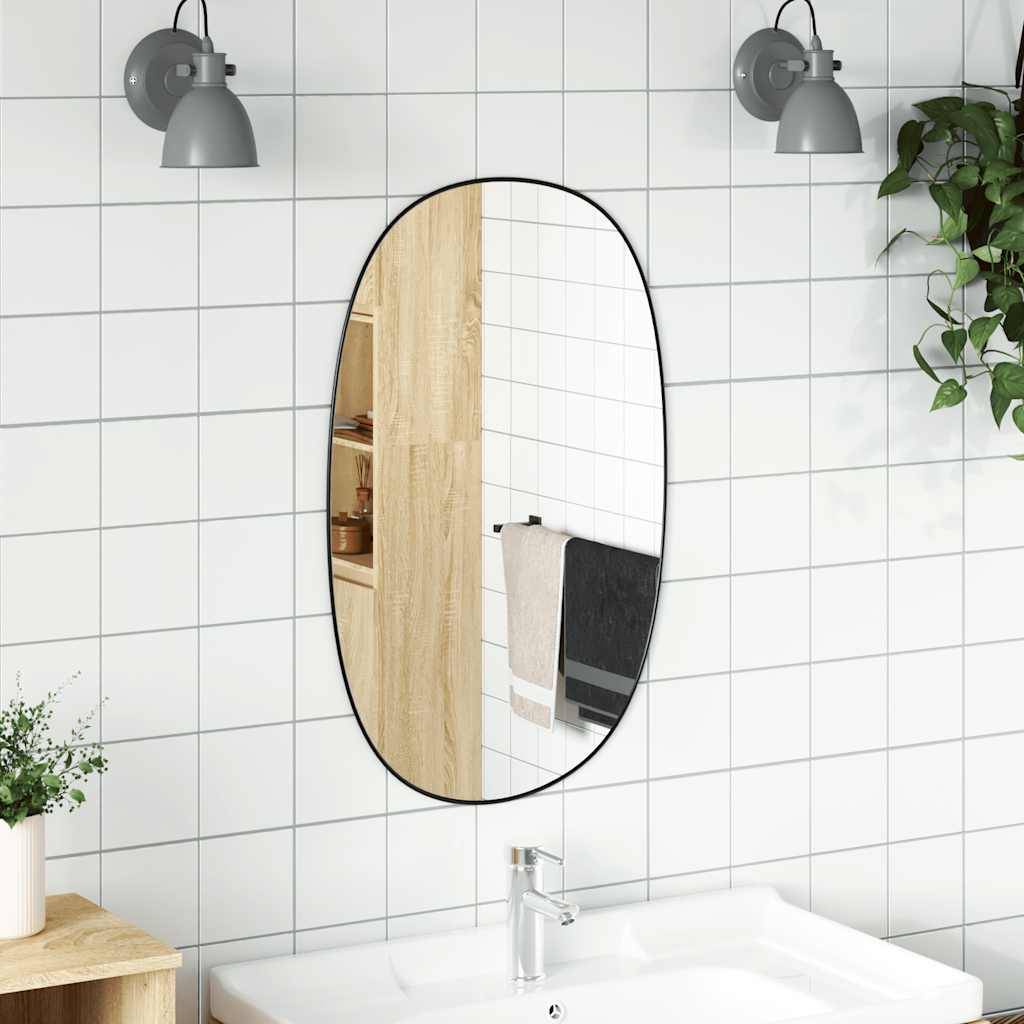 vidaXL Wandspiegel Schwarz 70x45 cm