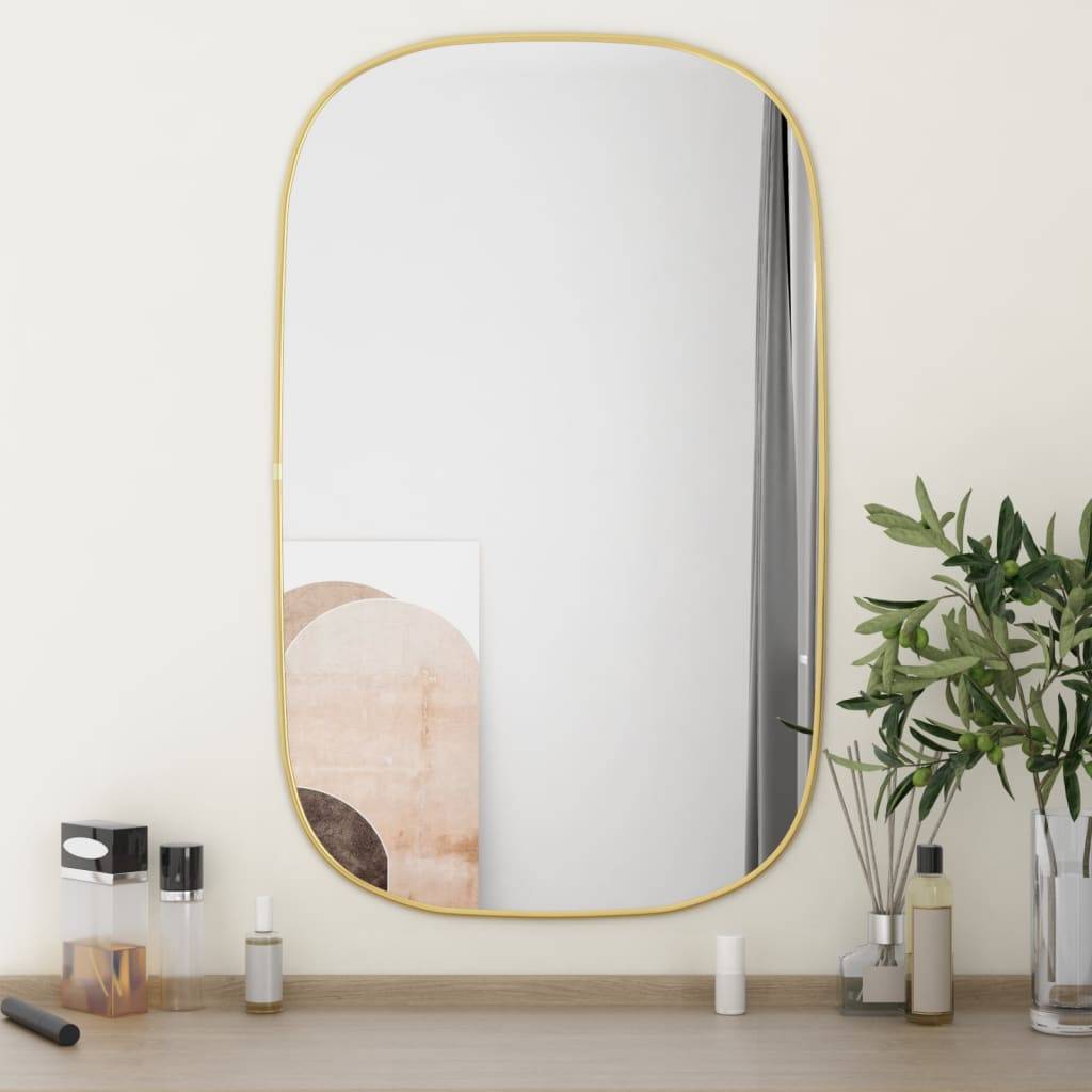 vidaXL Wandspiegel Golden 80x50 cm