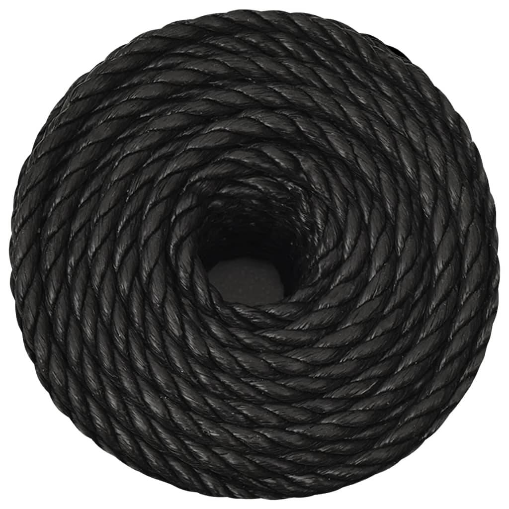 vidaXL Arbeitsseil Schwarz 14 mm 25 m Polypropylen