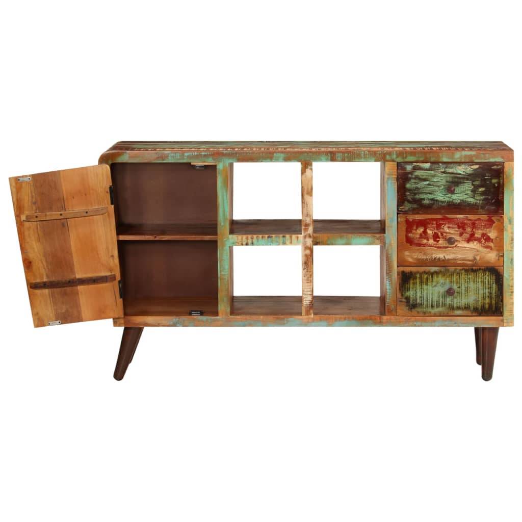 vidaXL Kommode Massivholz 1 Tür 4 Fächer und 3 Schubladen