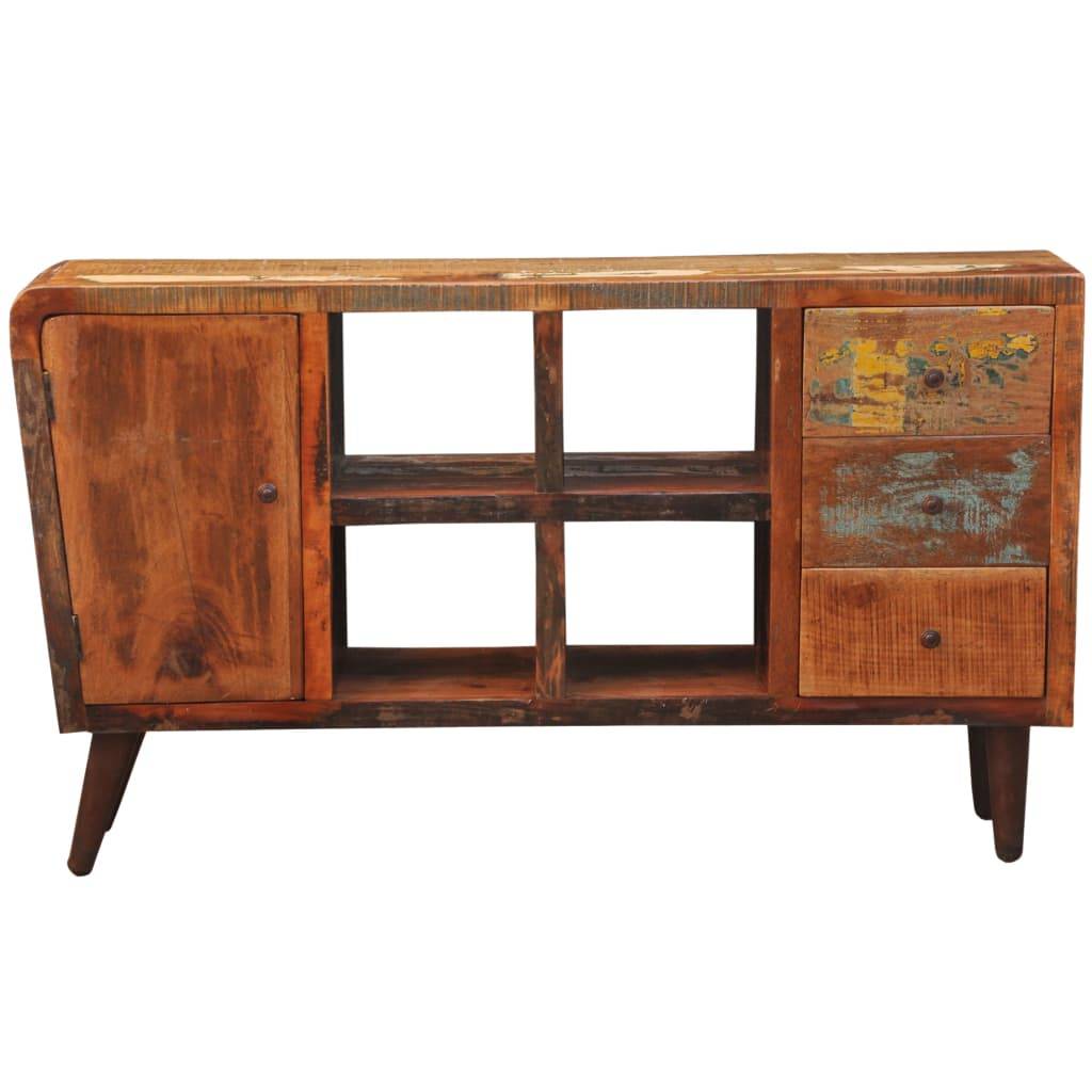 vidaXL Kommode Massivholz 1 Tür 4 Fächer und 3 Schubladen