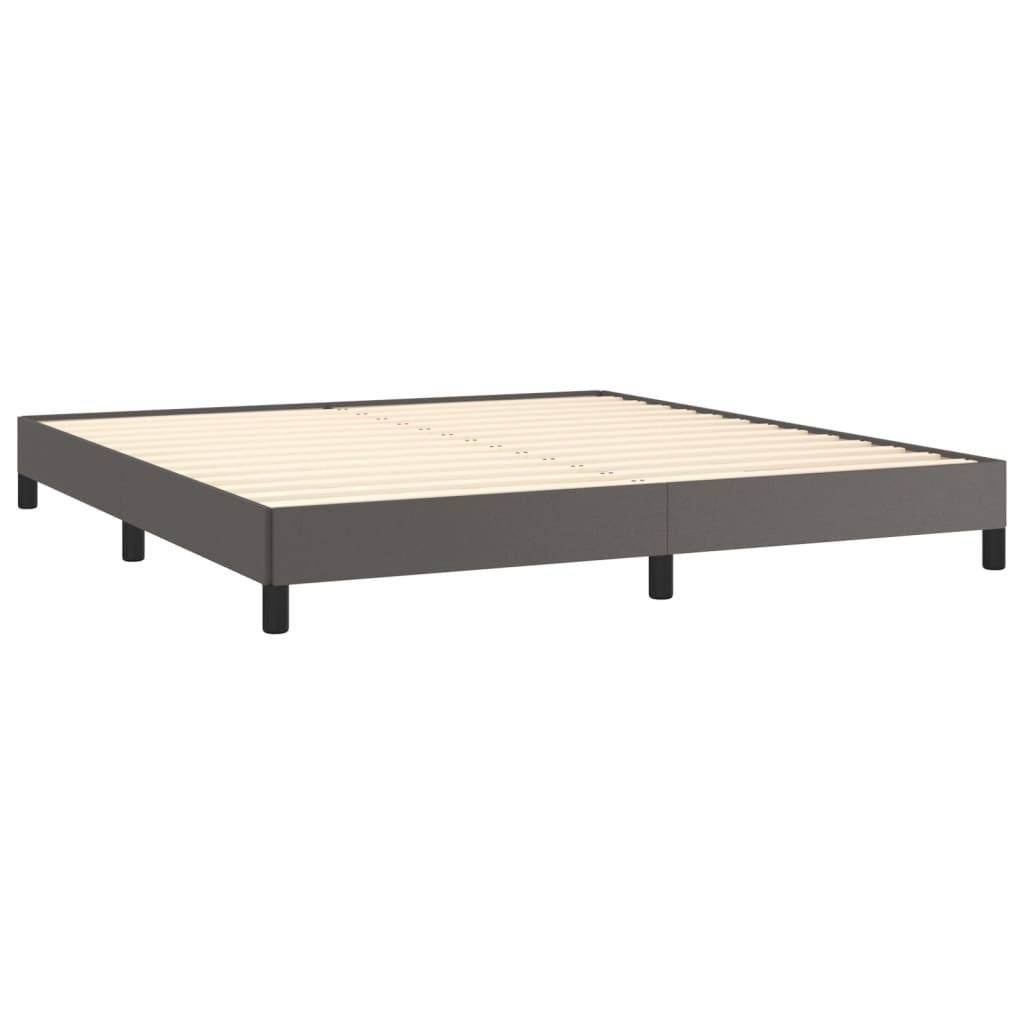 vidaXL Bettgestell Grau 180x200 cm Kunstleder