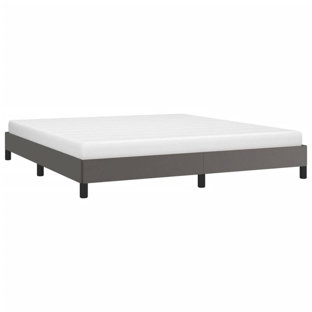 vidaXL Bettgestell Grau 180x200 cm Kunstleder