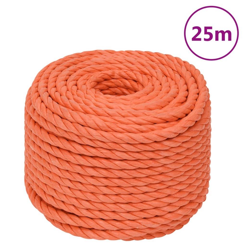 vidaXL Arbeitsseil Orange 16 mm 25 m Polypropylen