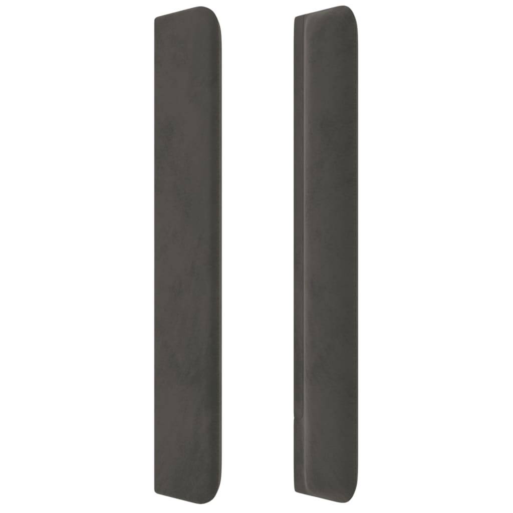 vidaXL Kopfteil mit Ohren Dunkelgrau 83x16x118/128 cm Samt