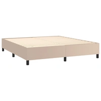 vidaXL Boxspringbett Matratze Cappuccino-Braun 180x200 cm Kunstleder vidaXL Boxspringbett Matratze Cappuccino-Braun 180x200 cm Kunstleder