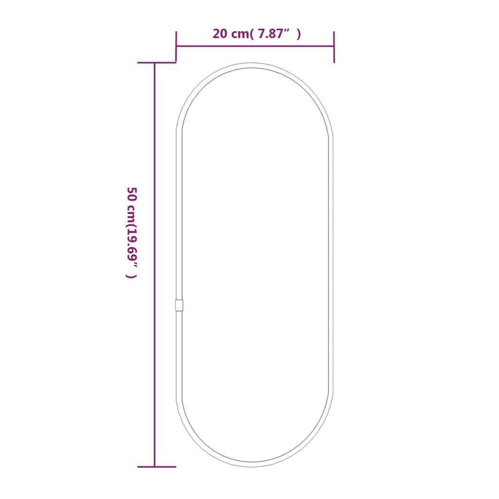 vidaXL Wandspiegel Silbern 50x20 cm Oval