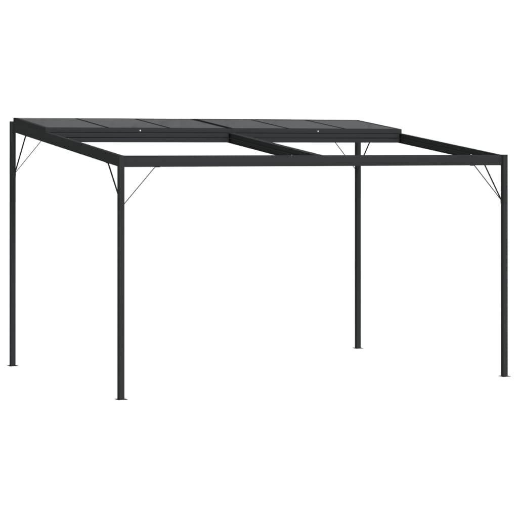 vidaXL Pavillon mit Dach Anthrazit 4x3x2,5 m Aluminium und Stahl