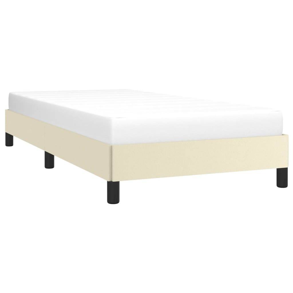 vidaXL Bettgestell Creme 100x200 cm Kunstleder