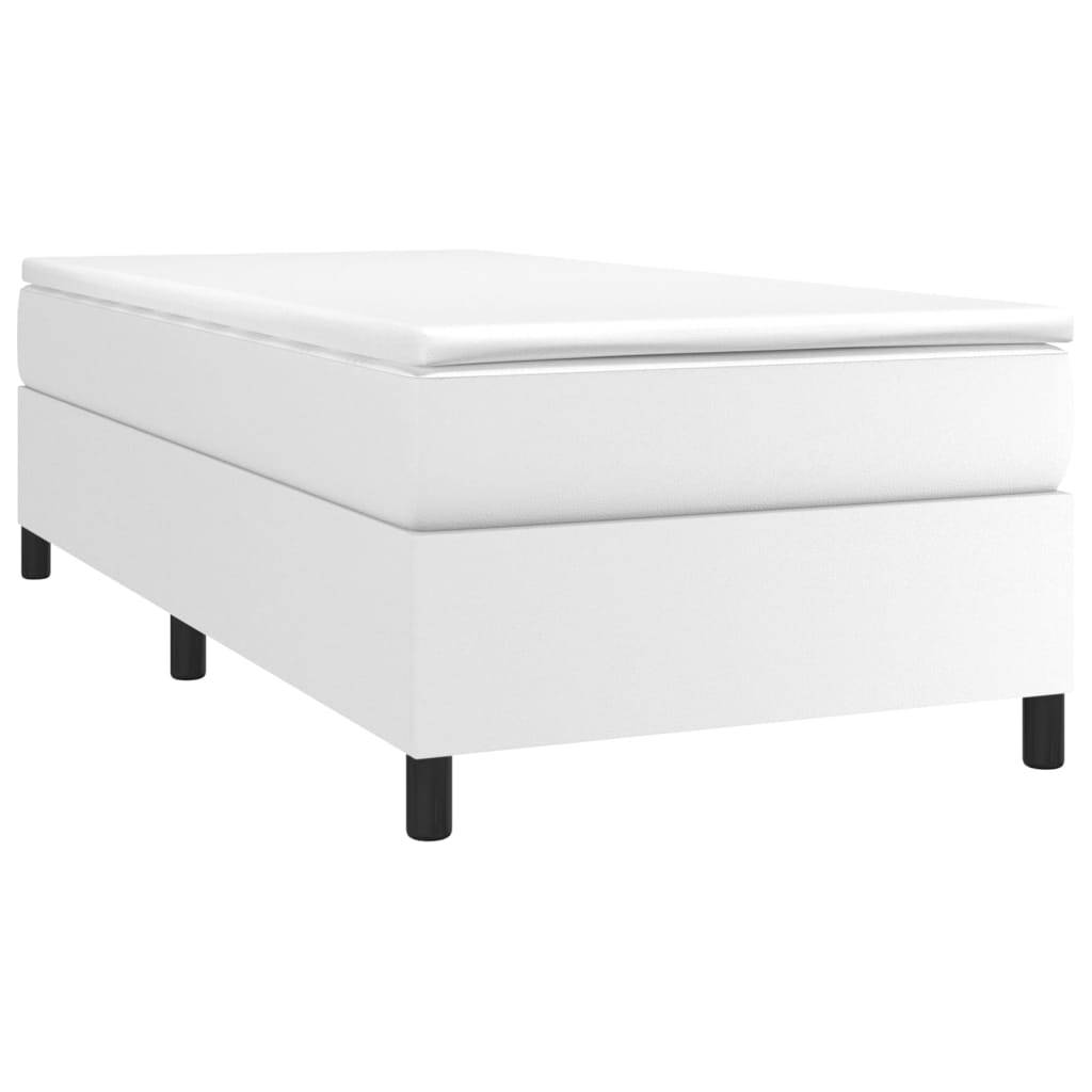 vidaXL Bettgestell Weiß 100x200 cm Kunstleder