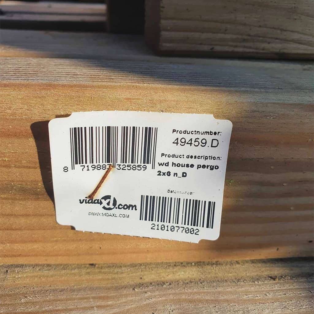 vidaXL Anlehn-Pergola B-Ware 2x6x2,2 m Massivholz Kiefer Imprägniert