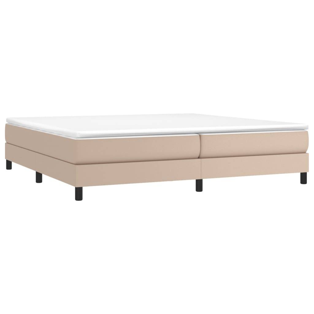 vidaXL Boxspringbett Matratze Cappuccino-Braun 200x200cm Kunstleder