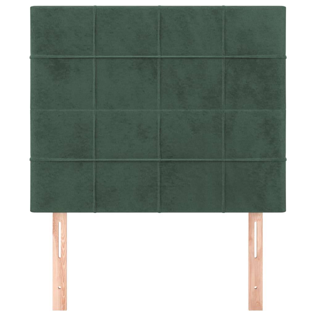 vidaXL Kopfteile 2 Stk. Dunkelgrün 90x5x78/88 cm Samt