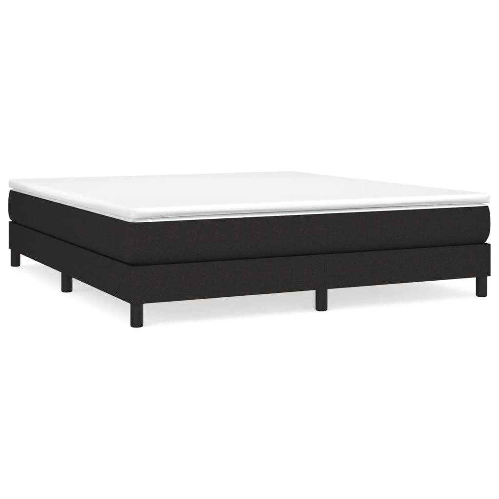 vidaXL Boxspringbett mit Matratze Schwarz 180x200 cm Stoff