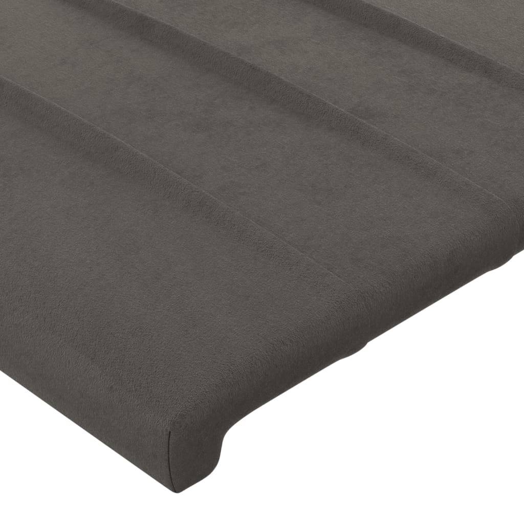 vidaXL Kopfteil mit Ohren Dunkelgrau 147x16x78/88 cm Samt