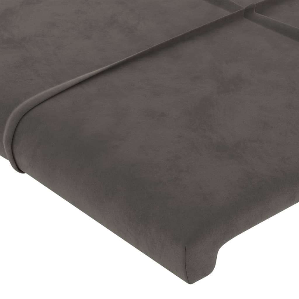 vidaXL Kopfteil Dunkelgrau 80x5x78/88 cm Samt