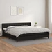 vidaXL Boxspringbett mit Matratze Schwarz 200x200 cm Kunstleder vidaXL Boxspringbett mit Matratze Schwarz 200x200 cm Kunstleder