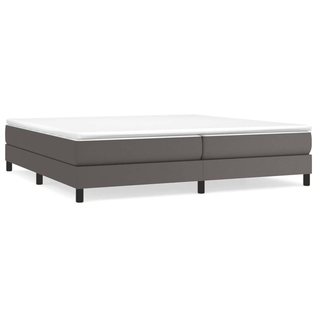 vidaXL Bettgestell Grau 200x200 cm Kunstleder