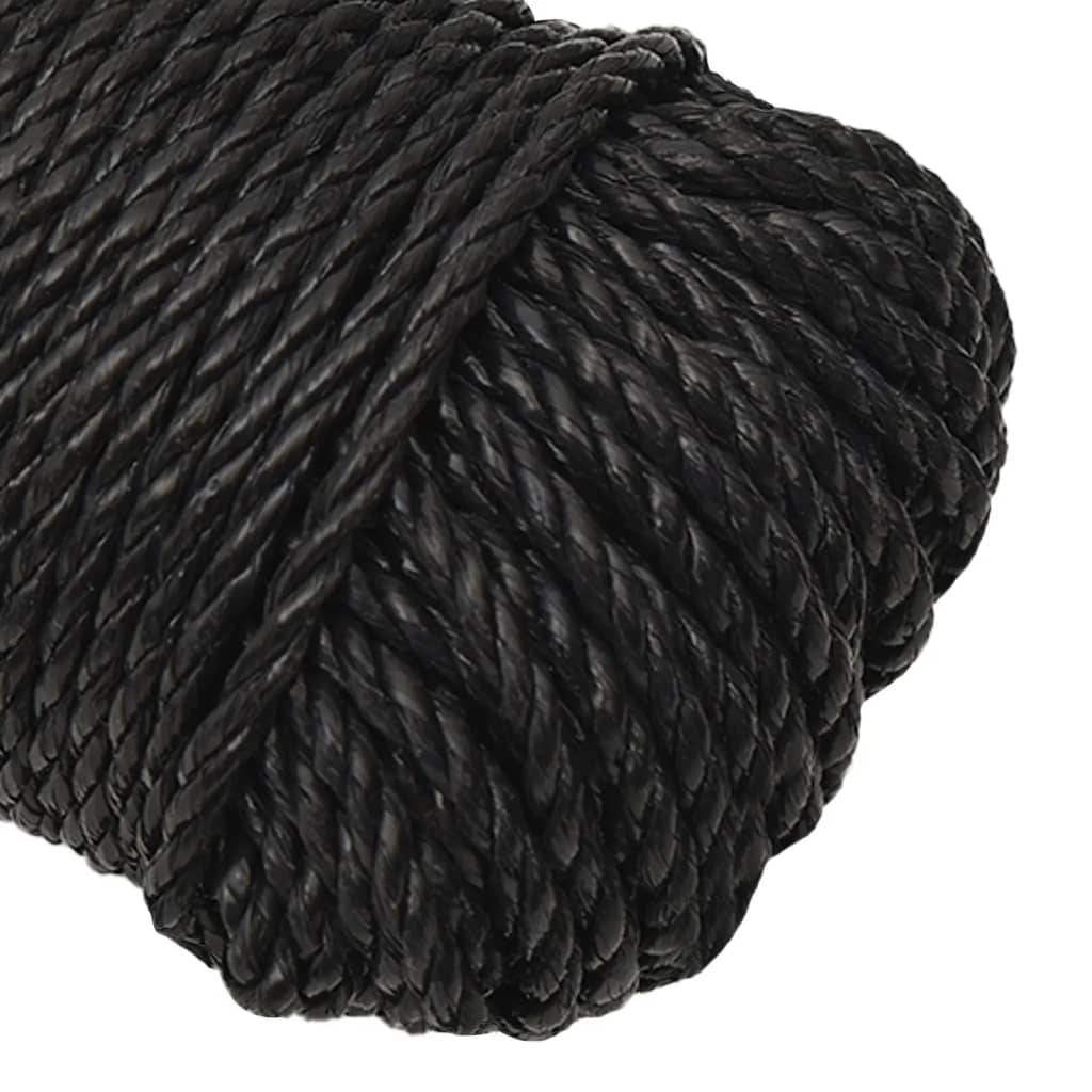 vidaXL Arbeitsseil Schwarz 3 mm 25 m Polypropylen