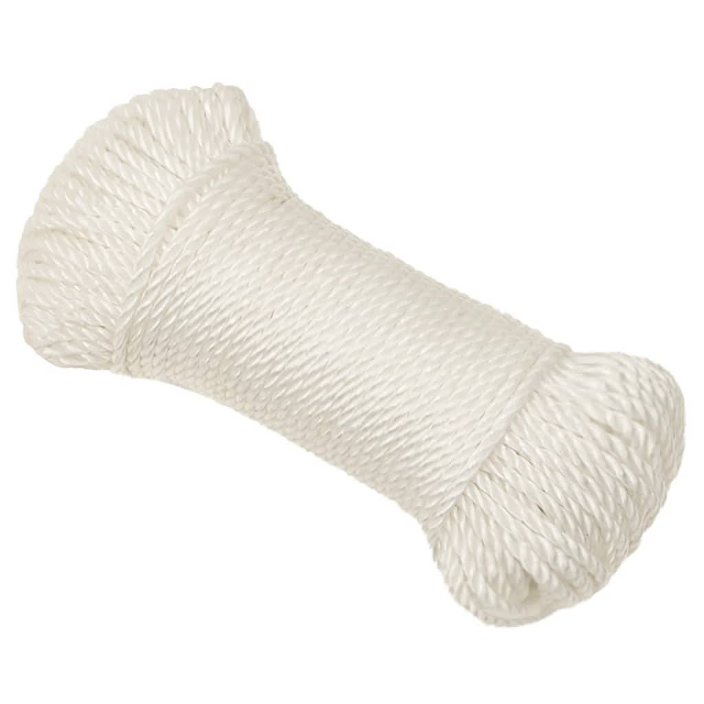vidaXL Arbeitsseil Weiß 6 mm 25 m Polypropylen