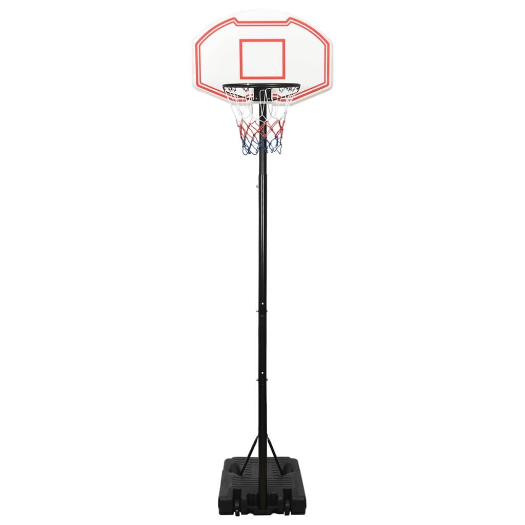 vidaXL Basketballständer Weiß 282-352 cm Polyethylen