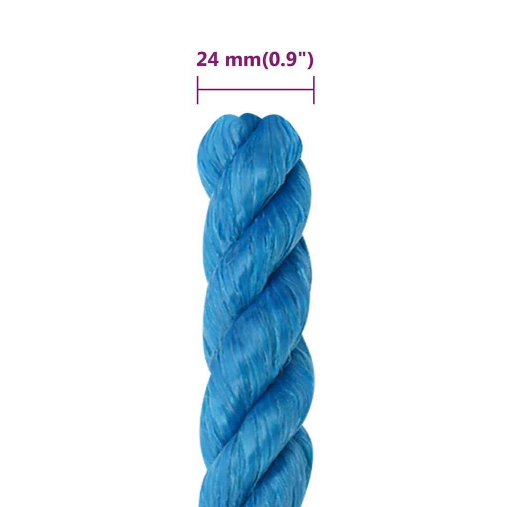 vidaXL Arbeitsseil Blau 24 mm 50 m Polypropylen