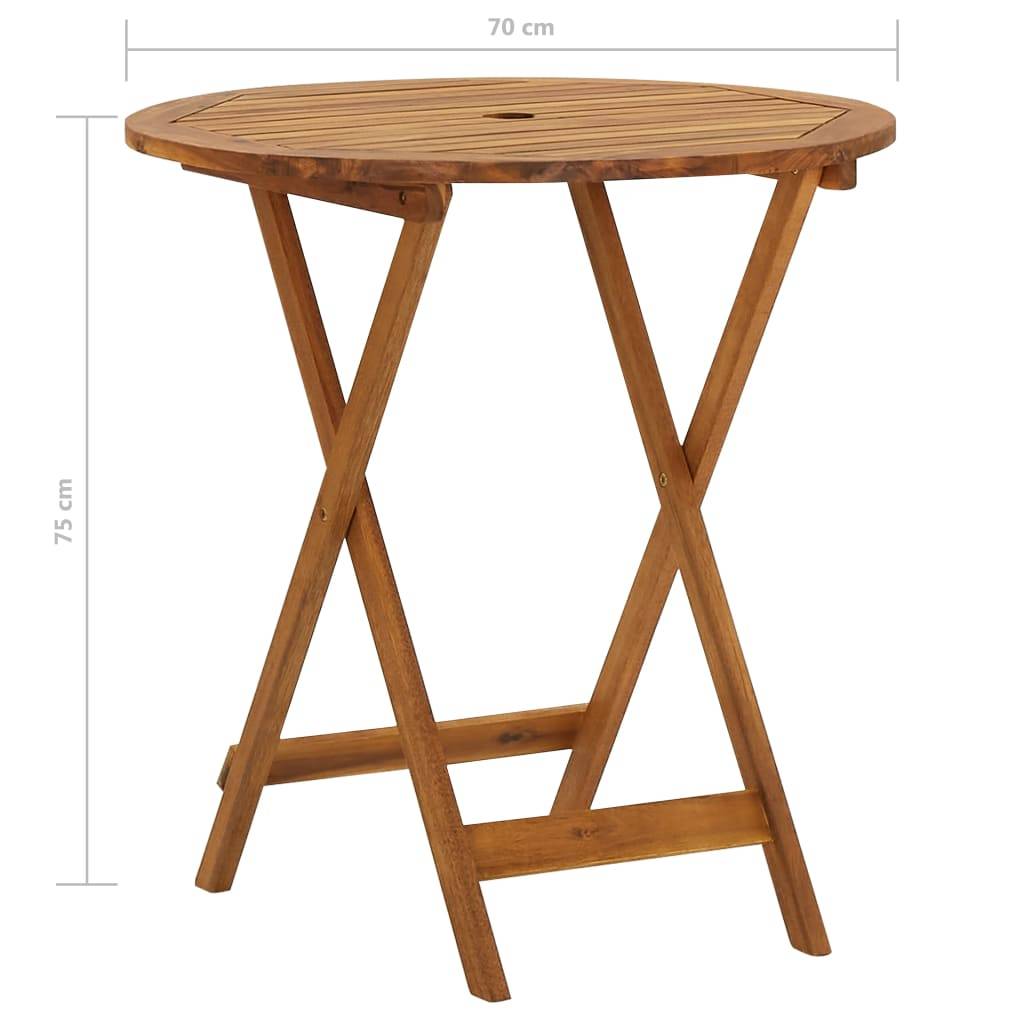 vidaXL 3-tlg. Garten-Essgruppe Klappbar Massivholz Akazie