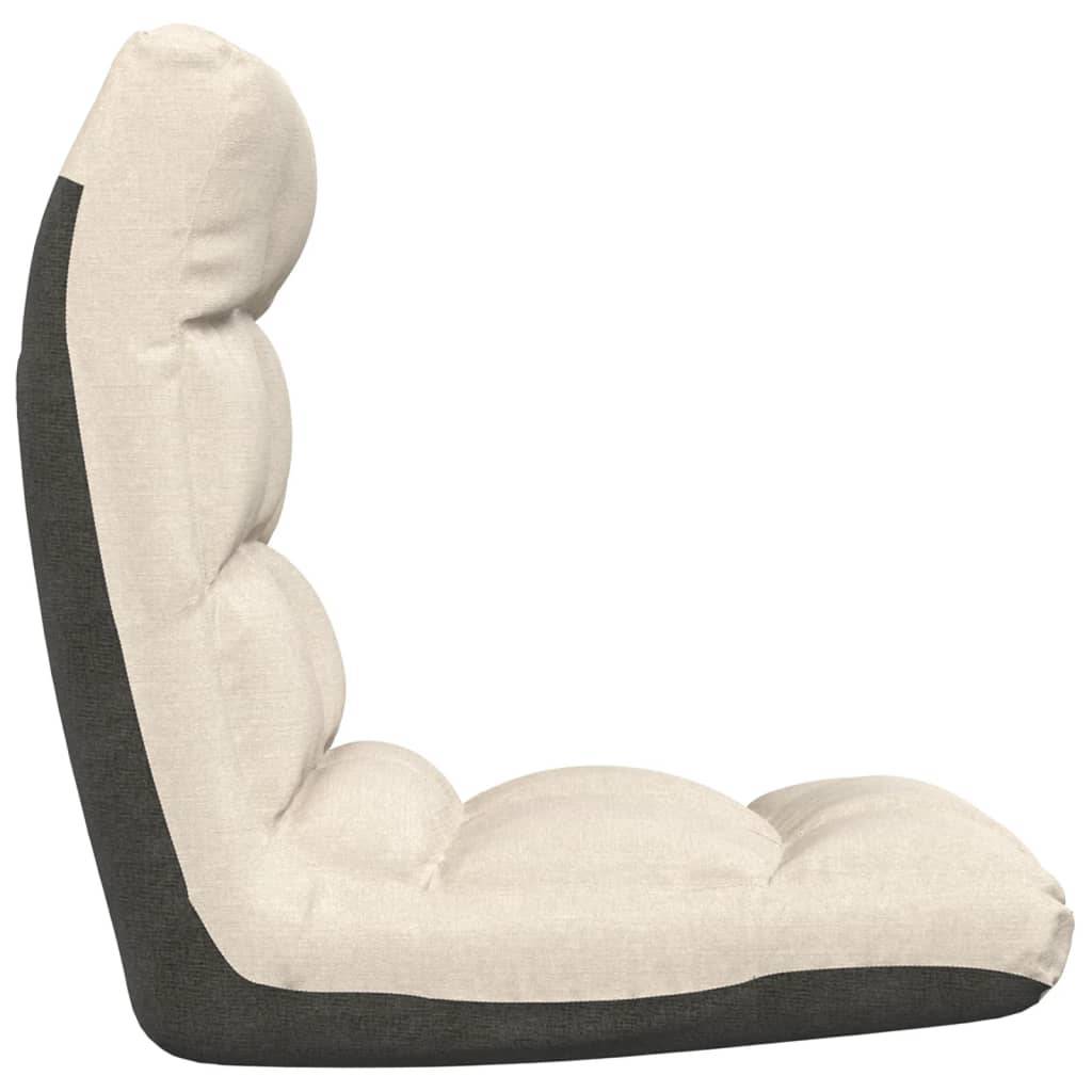 vidaXL Bodenstuhl Faltbar Creme Stoff