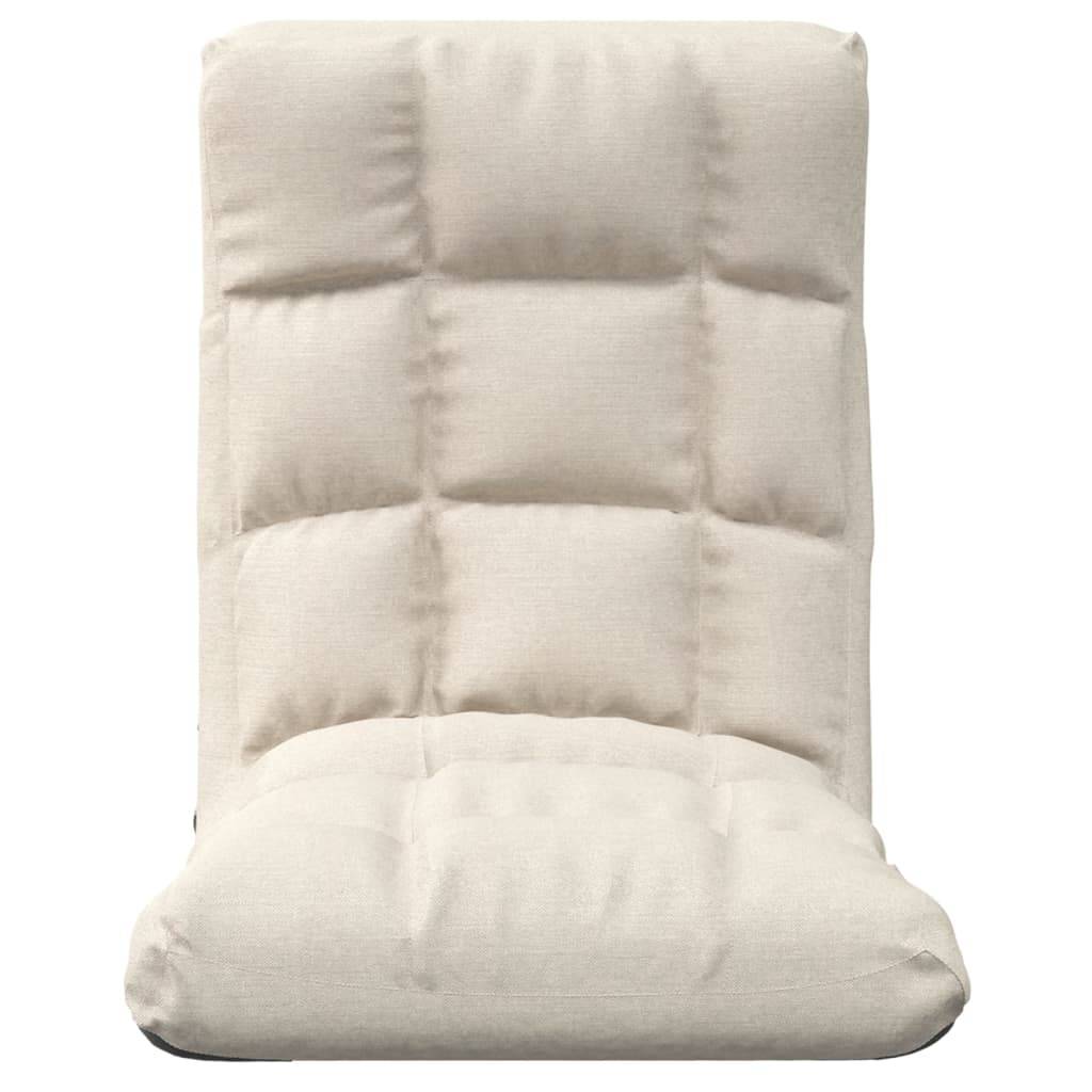 vidaXL Bodenstuhl Faltbar Creme Stoff