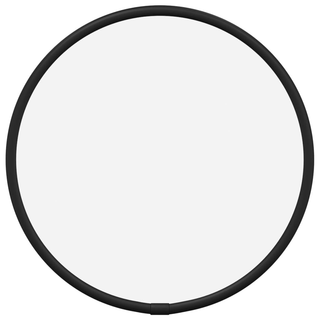 vidaXL Wandspiegel Schwarz Ø 20 cm Rund