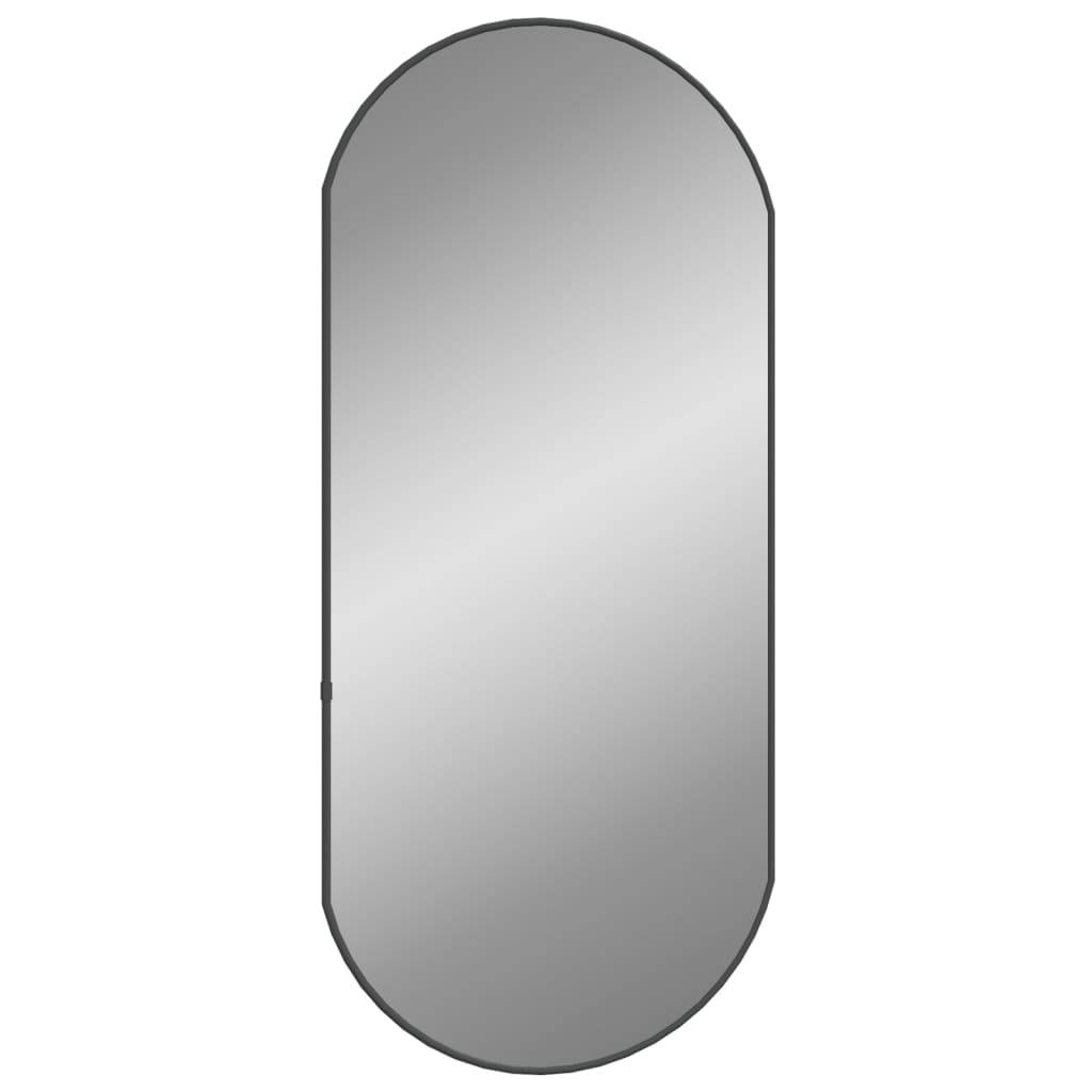 vidaXL Wandspiegel Schwarz 80x35 cm Oval