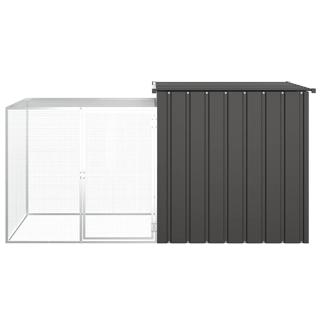 vidaXL Hühnerkäfig Anthrazit 200x91x100 cm Verzinkter Stahl