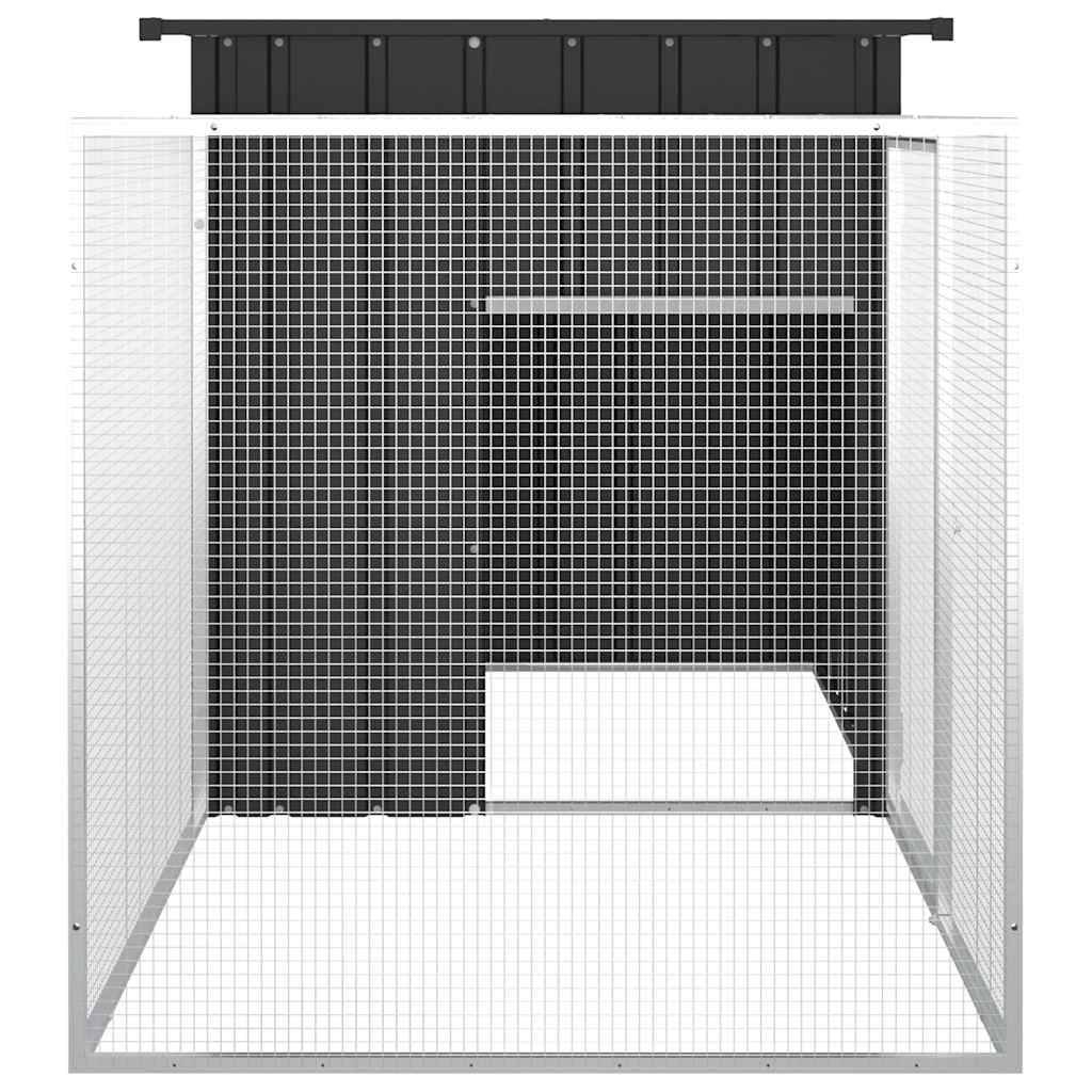 vidaXL Hühnerkäfig Anthrazit 200x91x100 cm Verzinkter Stahl