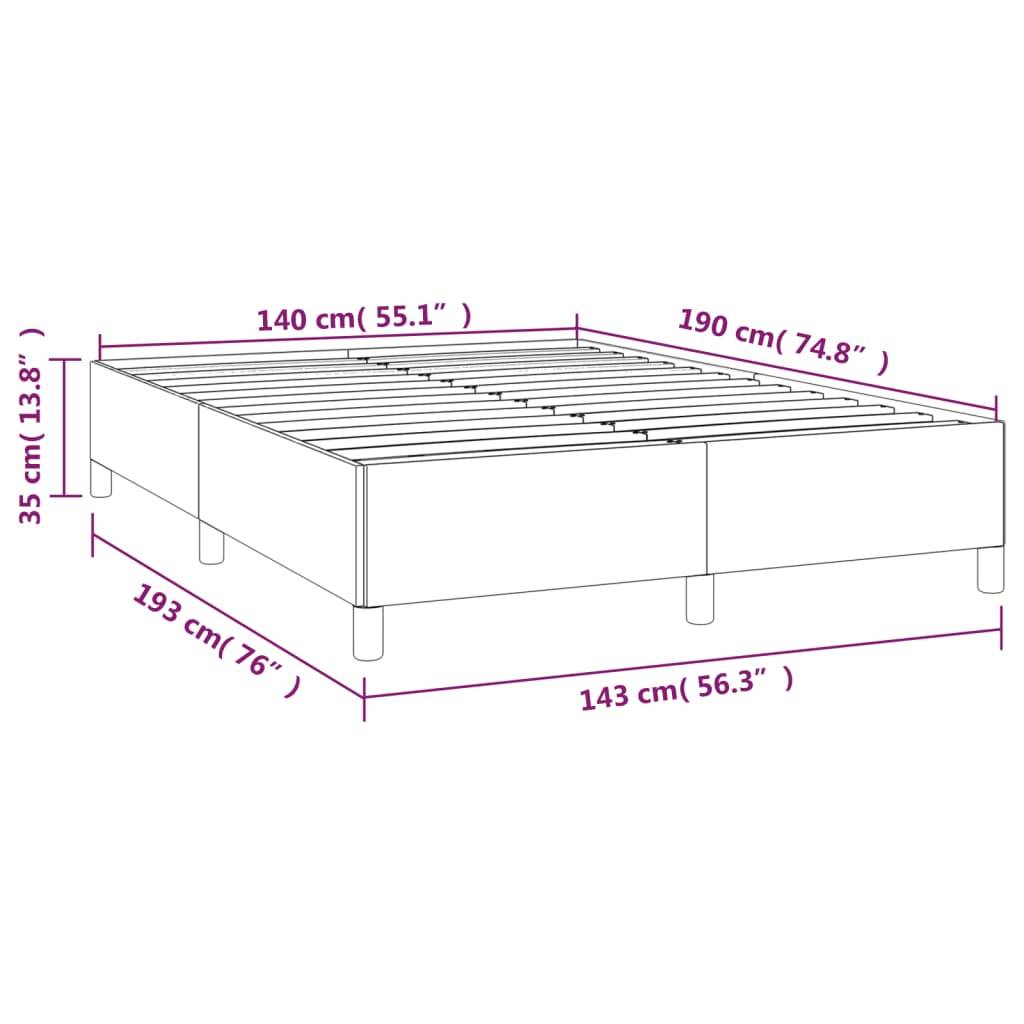 vidaXL Bettgestell ohne Matratze Dunkelgrau 140x190 cm Stoff