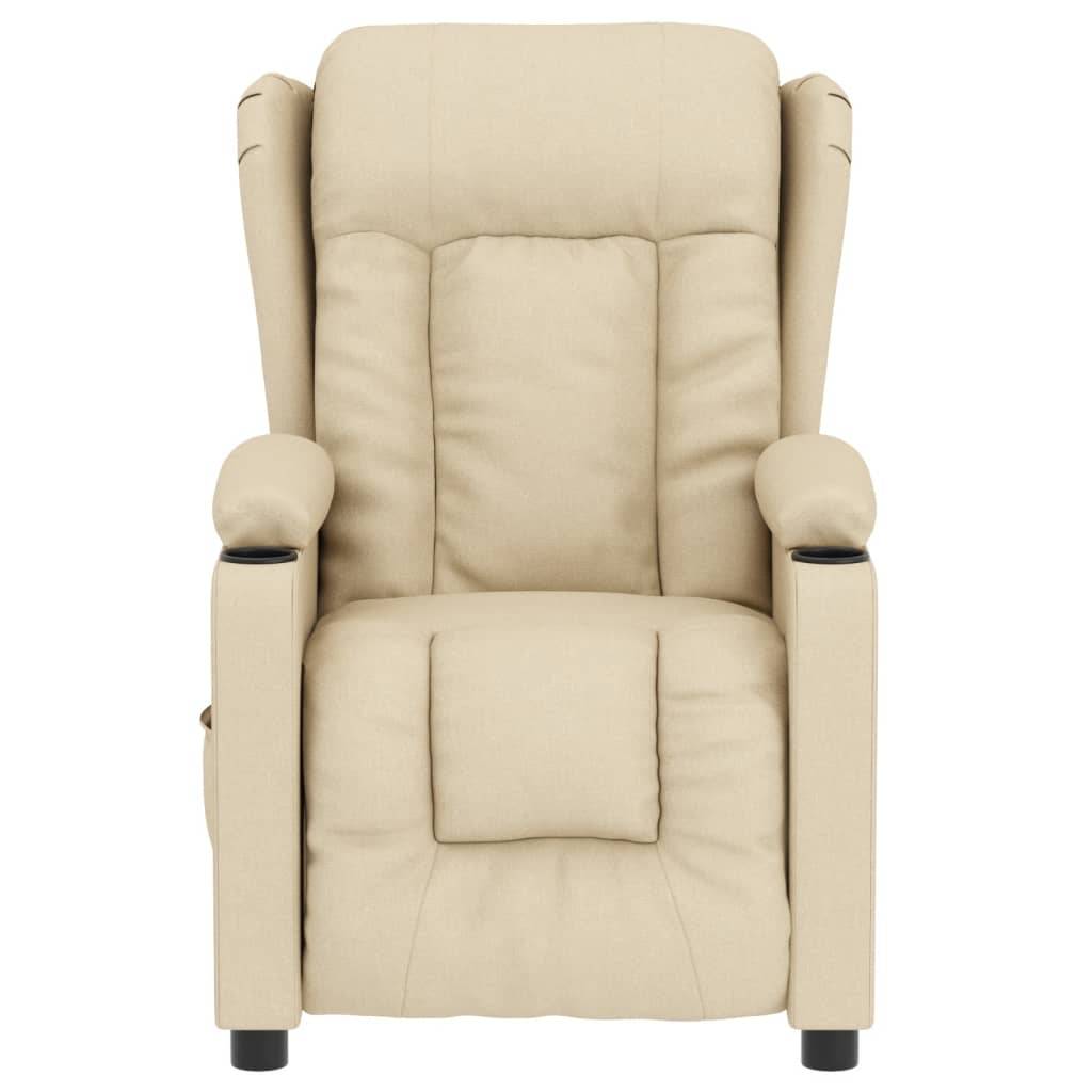 vidaXL Relaxsessel Elektrisch Creme Stoff