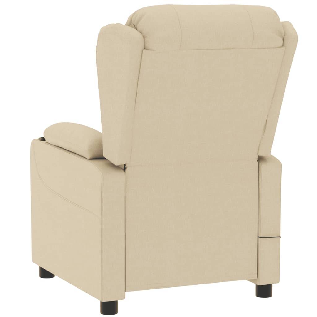 vidaXL Relaxsessel Elektrisch Creme Stoff