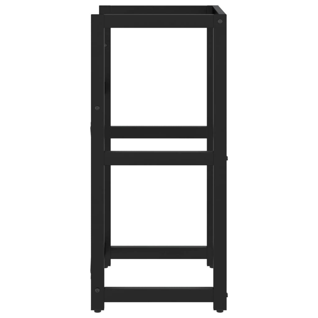 vidaXL Badezimmer Waschtischgestell Schwarz 40x38x83 cm Eisen