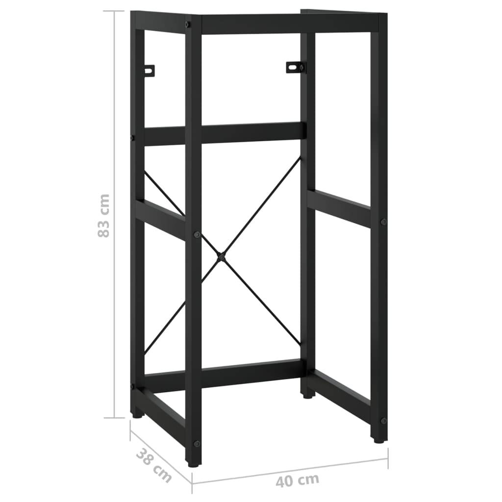vidaXL Badezimmer Waschtischgestell Schwarz 40x38x83 cm Eisen