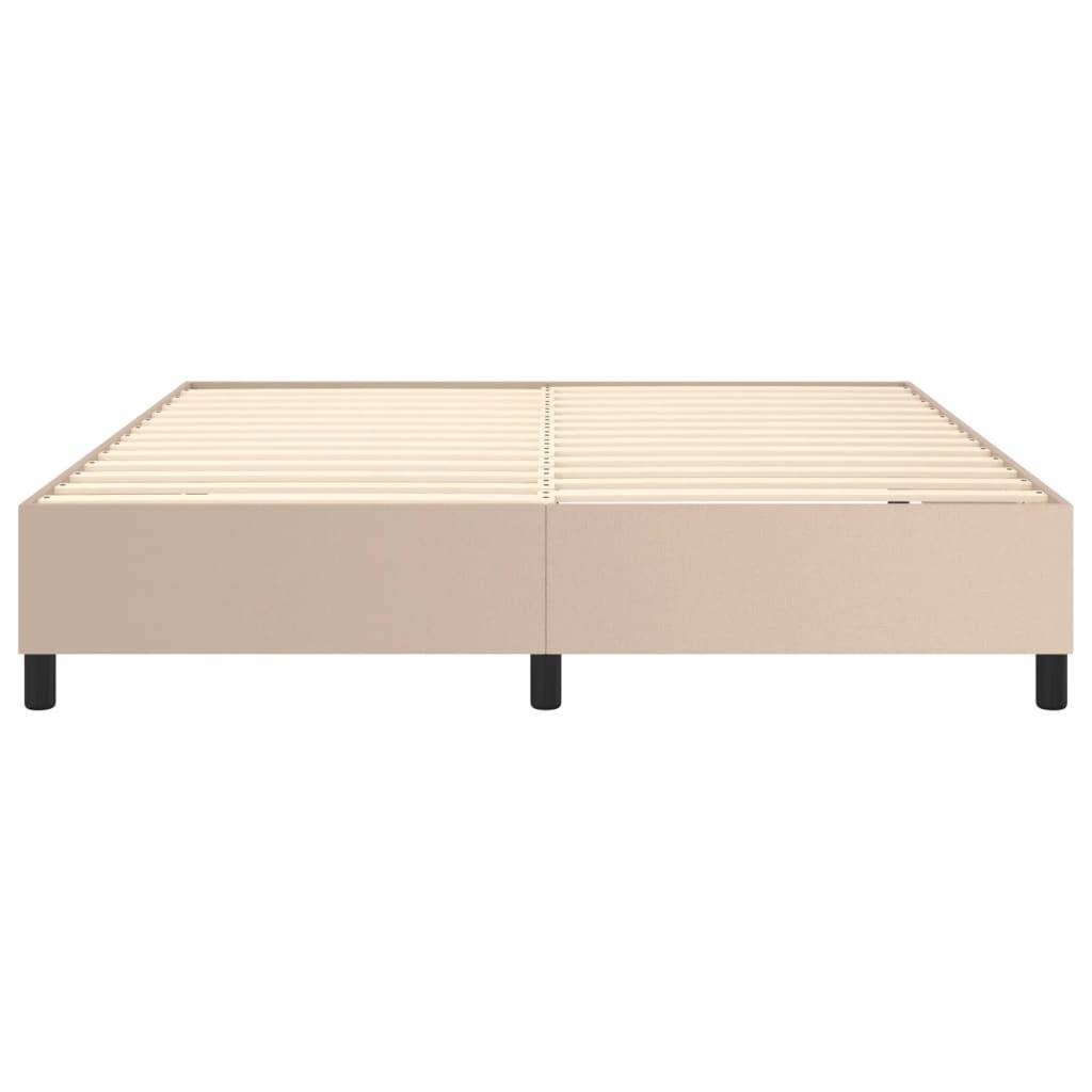 vidaXL Boxspringbett Matratze Cappuccino-Braun 180x200 cm Kunstleder