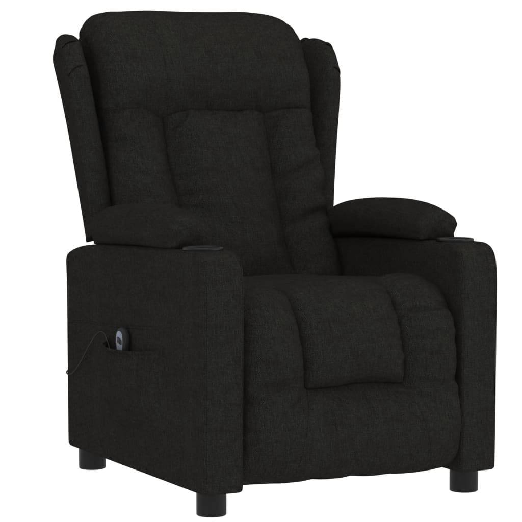 vidaXL Relaxsessel Elektrisch Schwarz Stoff