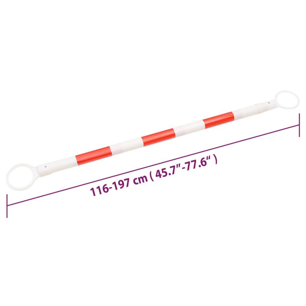 vidaXL Teleskopstangen für Leitkegel 10 Stk. ABS 116-197 cm