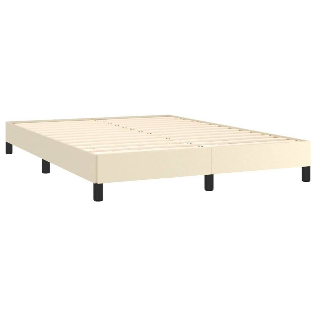 vidaXL Bettgestell Creme 140x200 cm Kunstleder