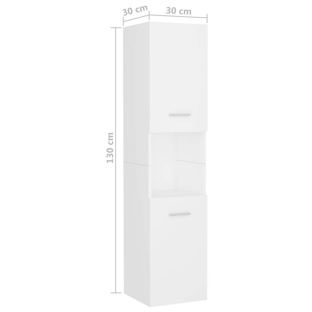 vidaXL Badmöbel-Set Weiß Holzwerkstoff