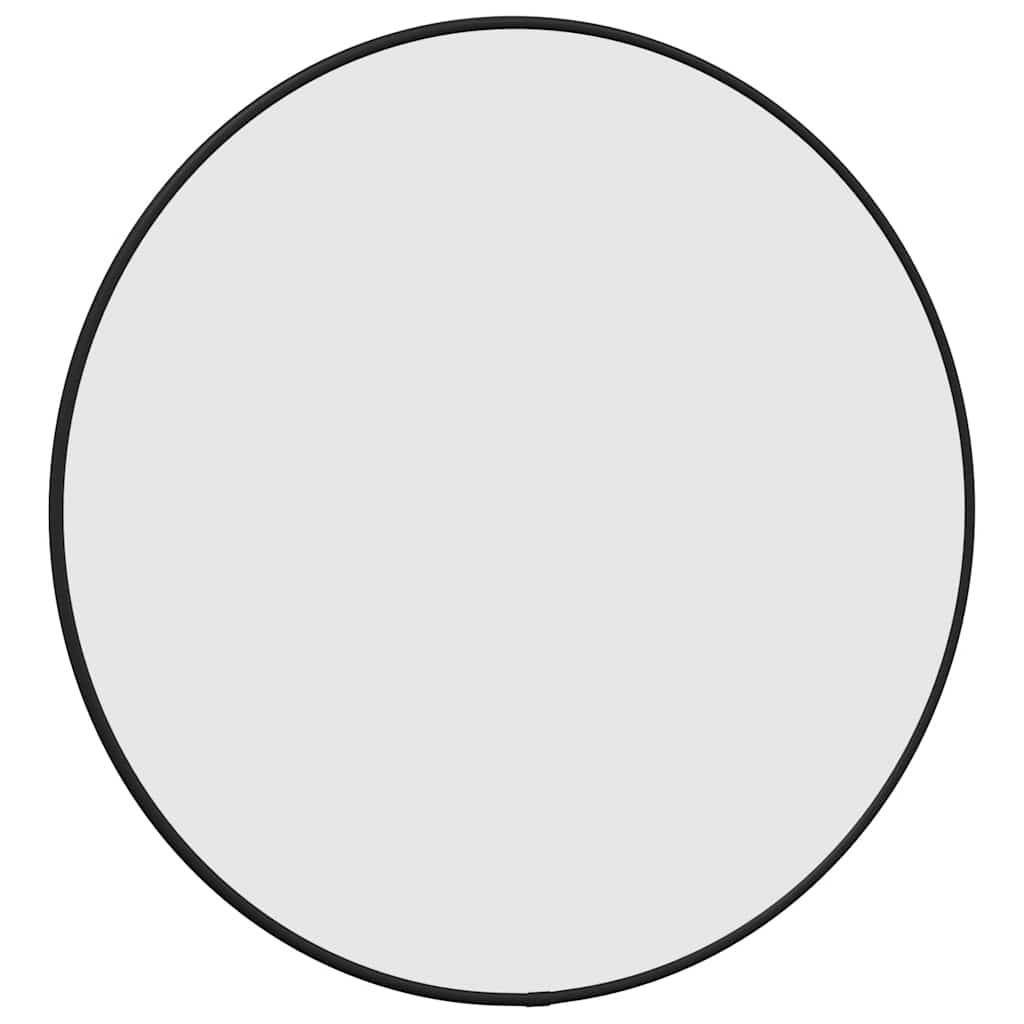vidaXL Wandspiegel Schwarz Ø 50 cm Rund
