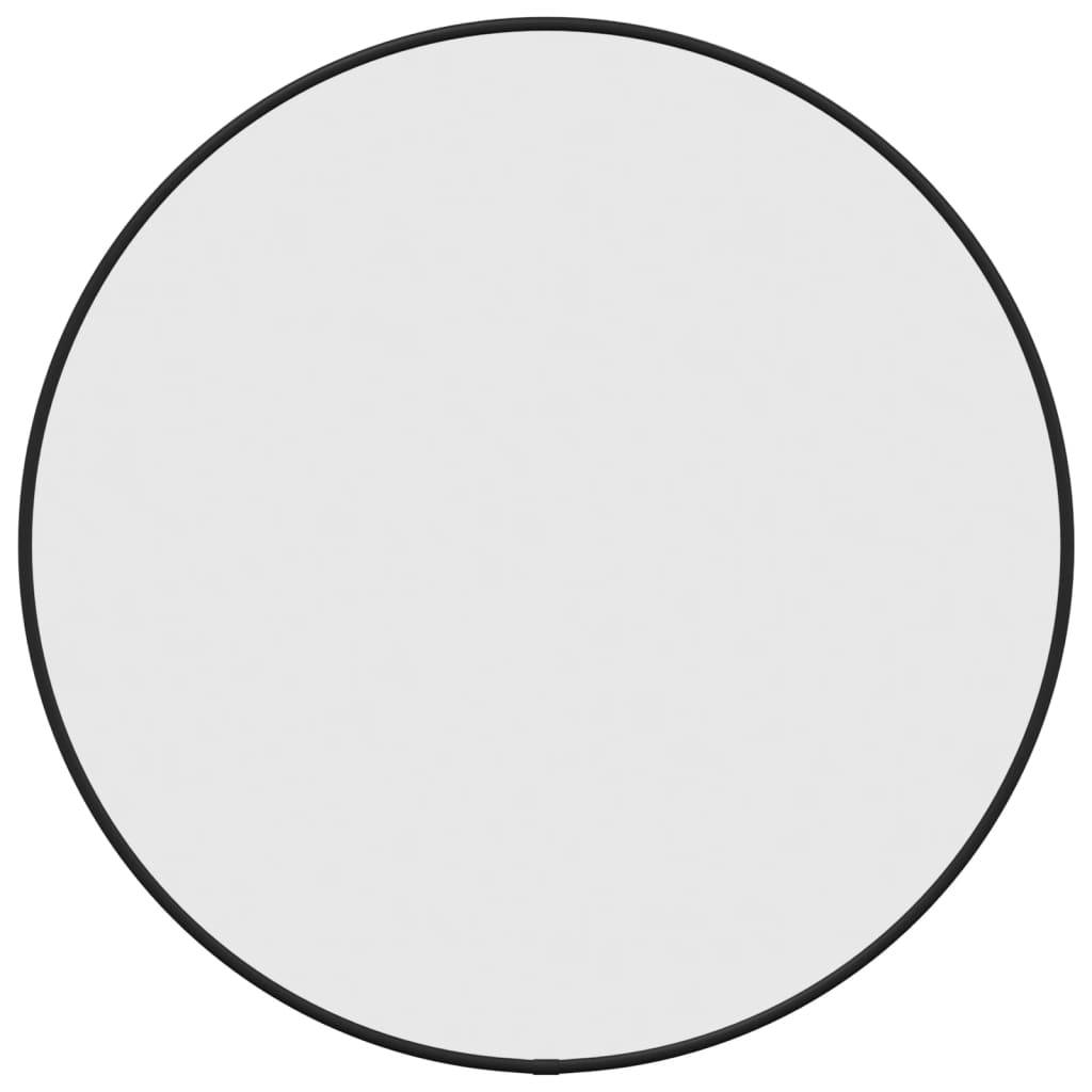 vidaXL Wandspiegel Schwarz Ø 50 cm Rund